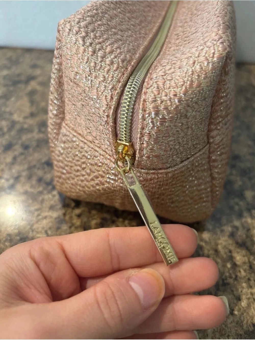Rose Gold Makeup Bag